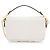 Mini bolsa de ombro Baguette 1974 em couro com relevo FF Fendi Branco - vista 3