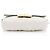 Mini bolsa de ombro Baguette 1974 em couro com relevo FF Fendi Branco - vista 4