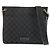 Borsa a tracolla Gucci in tela GG nera e pelle Nero
