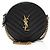 Borsa a tracolla rotonda Saint Laurent Matelasse Grain de Poudre Monogram Vinyle Nero