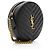 Borsa a tracolla rotonda Saint Laurent Matelasse Grain de Poudre Monogram Vinyle Nero - vista 2