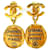 Orecchini Chanel Coco Mark Cambon Plate D'oro Metallico Metallo