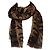 Saint Laurent, sciarpa con stampa tigre Marrone