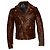 Versace, Ponyskin Leopard Biker-Jacke FW24 Braun