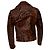 Versace, Ponyskin Leopard Biker-Jacke FW24 Braun - Ansicht 3
