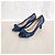 Prada Décolleté open toe in pelle blu petrolio - vista 2