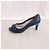Prada Décolleté open toe in pelle blu petrolio - vista 8