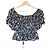 Autre Marque LILY BROWN Vintage Flower Pattern 2way Cropped Pullover Black