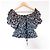Autre Marque LILY BROWN Vintage Flower Pattern 2way Cropped Pullover Black - view 2