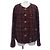 Chaqueta sin cuello de mezcla de cachemir Chanel Negro Roja