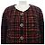 Chaqueta sin cuello de mezcla de cachemir Chanel Negro Roja - vista 6