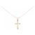 Autre Marque Collana con Croce in Oro Rosa 14K D'oro