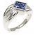 Autre Marque Saphir-Diamant-Ring aus Pt900 Blau