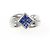Autre Marque Saphir-Diamant-Ring aus Pt900 Blau - Ansicht 2