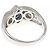 Autre Marque Saphir-Diamant-Ring aus Pt900 Blau - Ansicht 3