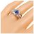 Autre Marque Saphir-Diamant-Ring aus Pt900 Blau - Ansicht 5