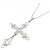 Autre Marque Collana con Croce in Diamanti in Oro Bianco Au750 Argento - vista 3