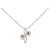 Autre Marque Collana a fiore in oro bianco e diamanti Au750 Argento