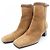 Botas de piel Chèvre Velours Hermès Castaño - vista 3