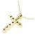 Autre Marque Collana Cross Diamond in Au750 D'oro - vista 4