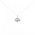 Autre Marque Collana Pesce in Oro Bianco Au750 e Diamanti Argento