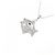 Autre Marque Collana Pesce in Oro Bianco Au750 e Diamanti Argento - vista 4
