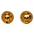 Orecchini a clip rotondi Chanel Coco Mark Marrone D'oro - vista 3