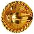 Orecchini a clip rotondi Chanel Coco Mark Marrone D'oro - vista 4