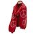 Sciarpa in seta rossa Moschino con simbolo della pace Rosso