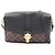 Borsa a tracolla Louis Vuitton Clapton Marrone Nero Damier ebene