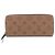Cartera Long Clemence Louis Vuitton Castaño Monograma