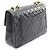 Bolsa de Ombro Chanel Black Lambskin Large Matelassé 34 Preto - vista 2