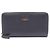 Cartera larga de cuero negro Gucci