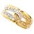 Autre Marque Bague anneau en platine et or avec diamant Doré