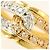 Autre Marque Bague anneau en platine et or avec diamant Doré - vue 2