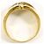 Autre Marque Bague anneau en platine et or avec diamant Doré - vue 3
