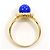 Autre Marque 18K Gelbgoldring mit Lapis Lazuli und Diamant Golden - Ansicht 2