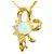 Autre Marque Collana in oro giallo 18K con opale e diamante D'oro