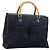 Borsa Tote GUCCI Bamboo in scamosciato blu navy e oro 002 123 0322 Auth 180219 D'oro