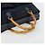 Borsa Tote GUCCI Bamboo in scamosciato blu navy e oro 002 123 0322 Auth 180219 D'oro - vista 7