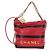 CHANEL Chanel 22 Mini Bag Lammfell 2way Rot Gold CC Authentisch 181415SM Golden - Ansicht 2