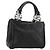 Borsa a mano Salvatore Ferragamo in pelle nera argento Auth 178908A Nero
