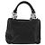Borsa a mano Salvatore Ferragamo in pelle nera argento Auth 178908A Nero - vista 3