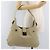 Borsa a tracolla Salvatore Ferragamo Gancini in tela beige e argento Auth BA13175 - vista 29