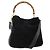 Borsa a Spalla GUCCI Bamboo Suede 2way Nero Oro 001 2404 1638 0 Auth 180224 D'oro
