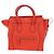 Céline CELINE Luggage Mini Shopper Handtasche Leder Orange Silber Authentisch 181473SAM - Ansicht 2