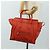 Céline CELINE Luggage Mini Shopper Handtasche Leder Orange Silber Authentisch 181473SAM - Ansicht 26