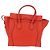 Céline CELINE Luggage Mini Shopper Handtasche Leder Orange Silber Authentisch 181473SAM - Ansicht 3