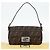 FENDI Zucca Canvas Mamma Baguette Shoulder Bag Black Brown Auth 178872SAM Marrone Nero - vista 23