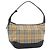 BURBERRY Nova Check Schultertasche Canvas Beige Gold Auth 182559